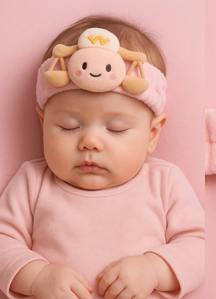 Cute Libra Baby Headband with Crown – Plush Zodiac Character Style